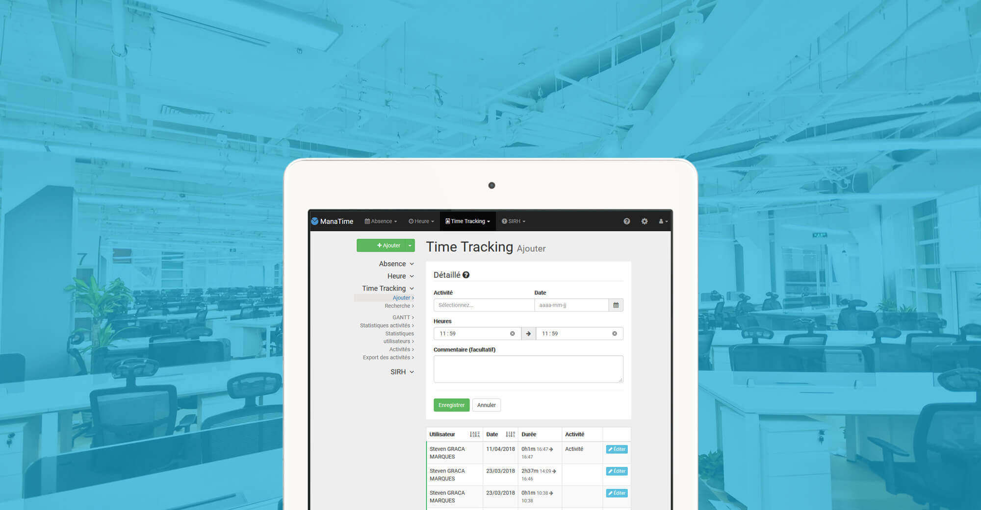 Badgeuse en ligne pour enregistrer le temps de travail