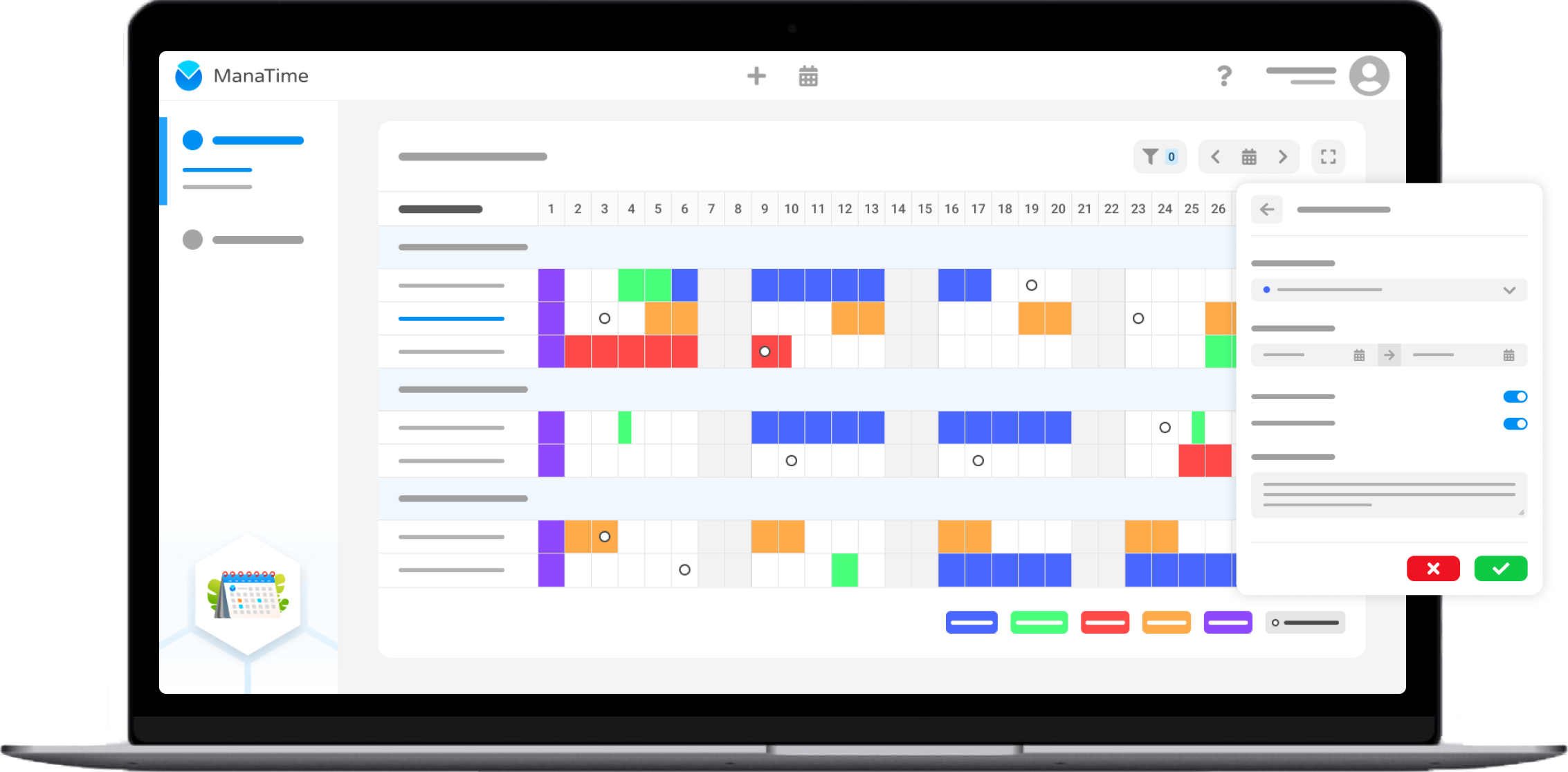 Screenshot Software for managing leave & absence