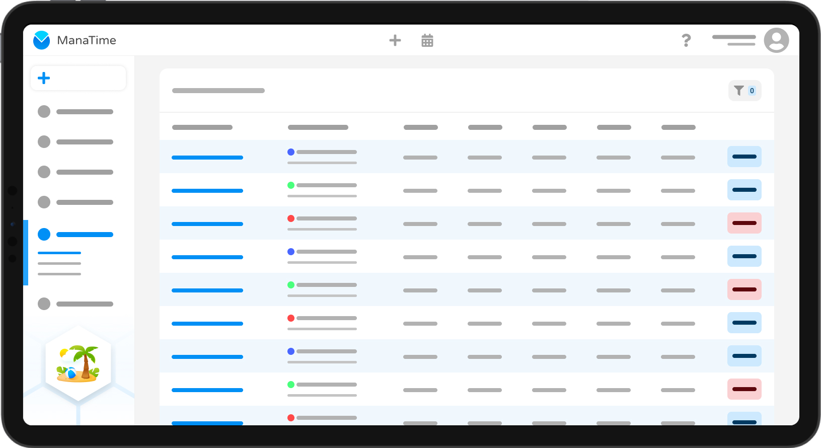 HR tracking screen